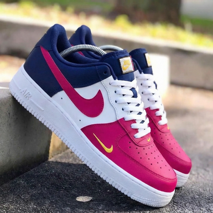 Simple Design Pink Navy White Custom Air Force 1