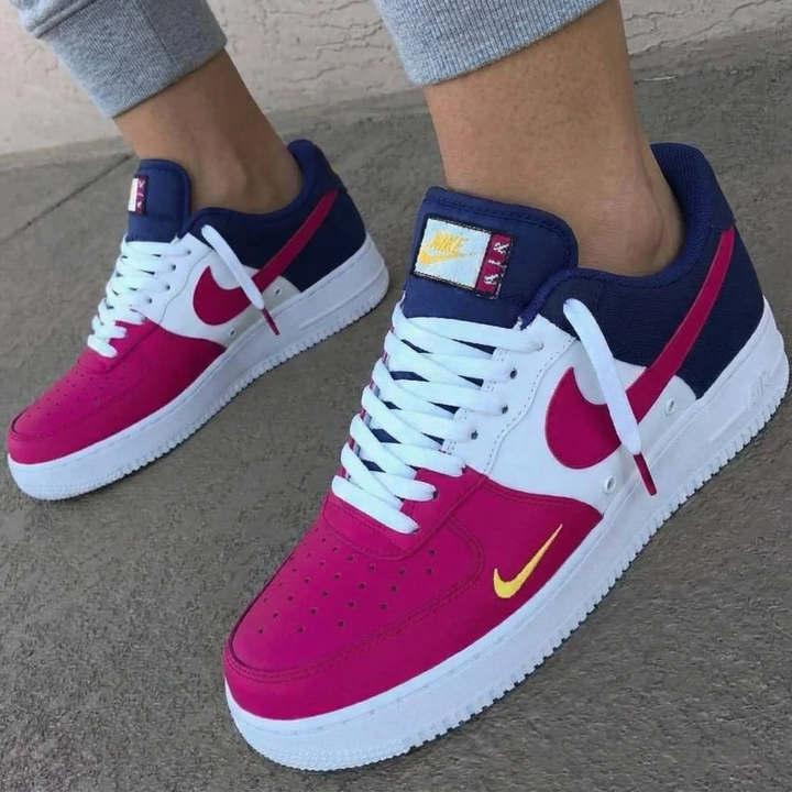 Simple Design Pink Navy White Custom Air Force 1