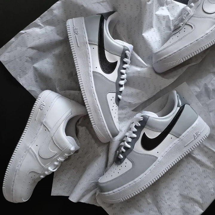 Simple Gray Black Custom Air Force 1