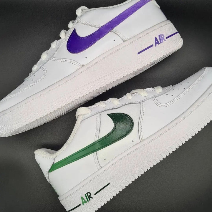 Simple Green and Purple Custom Air Force 1
