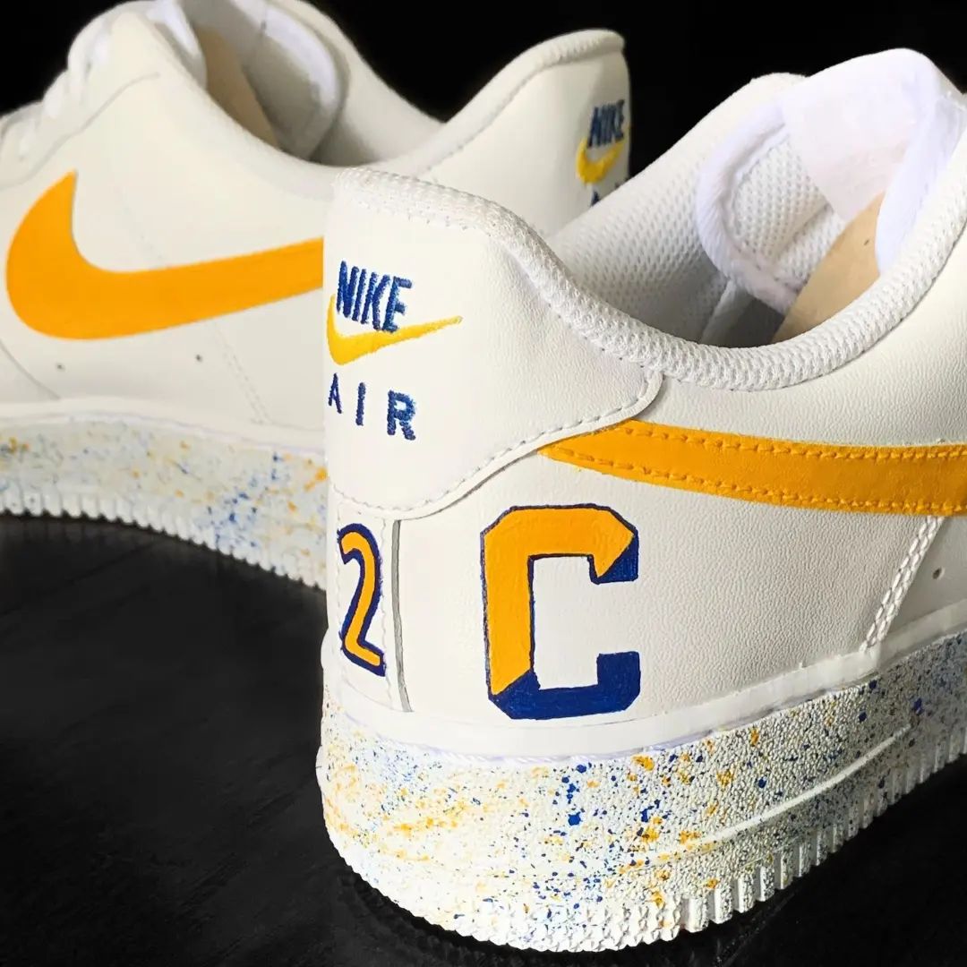 Speckled Design Yellow Blue Custom Air Force 1
