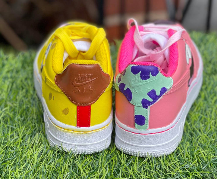SpongeBob Theme Baby Pink and Yellow Custom Air Force 1