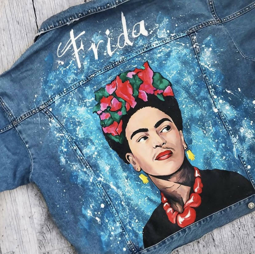 Frida Custom Hand Painted Denim Jacket